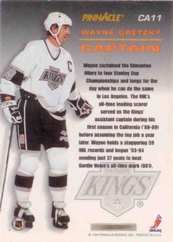 1993-94 Pinnacle - Captains #CA11 Wayne Gretzky Back