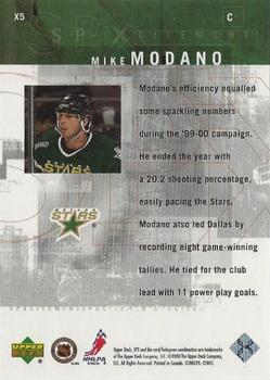 2000-01 SPx - SPXcitement #X5 Mike Modano Back