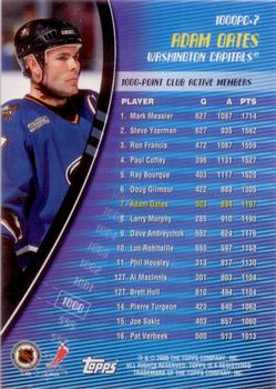 2000-01 Topps - 1000-Point Club #1000PC-7 Adam Oates Back