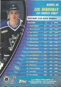 2000-01 Topps - 1000-Point Club #1000PC-10 Luc Robitaille Back