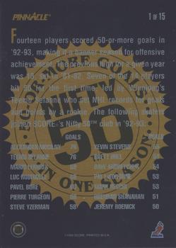 1993-94 Pinnacle PIERRE TURGEON 44th NHL All-Star Game insert card #5