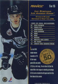 1993-94 Pinnacle - Nifty 50 #5 Luc Robitaille Back