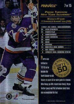 1993-94 Pinnacle - Nifty 50 #7 Pierre Turgeon Back