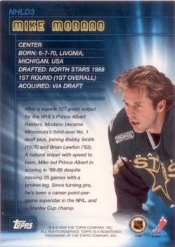 2000-01 Topps - NHL Draft #NHLD3 Mike Modano Back