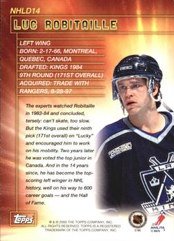 2000-01 Topps - NHL Draft #NHLD14 Luc Robitaille Back