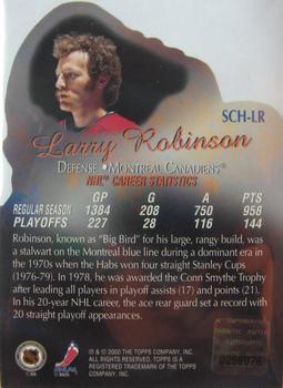 2000-01 Topps - Stanley Cup Heroes Autographs #SCH-LR Larry Robinson Back