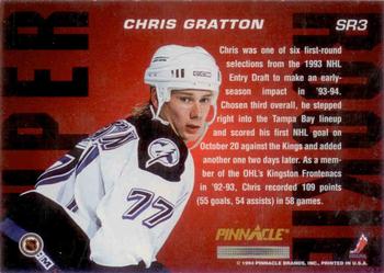 1993-94 Pinnacle - Super Rookies #SR3 Chris Gratton Back