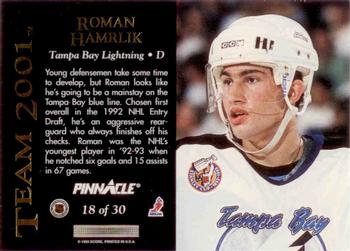 1993-94 Pinnacle - Team 2001 #18 Roman Hamrlik Back