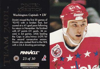 1993-94 Pinnacle - Team 2001 #23 Dimitri Khristich Back
