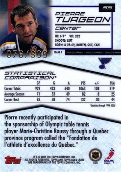 2000-01 Topps Gold Label - Class 1 Gold #35 Pierre Turgeon Back