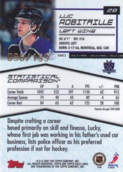 2000-01 Topps Gold Label - Class 3 Gold #28 Luc Robitaille Back