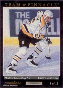 1993-94 Pinnacle - Team Pinnacle #5 Wayne Gretzky / Mario Lemieux Back