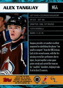 2000-01 Topps Gold Label - New Generation #NG4 Alex Tanguay Back