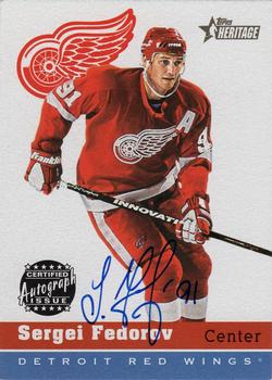 2000-01 Topps Heritage - Autographs #HA-SF Sergei Fedorov Front
