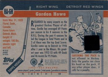 2000-01 Topps Heritage - Autographs #HA-GH Gordie Howe Back