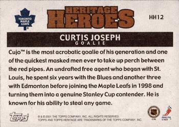 2000-01 Topps Heritage - Heroes #HH12 Curtis Joseph Back