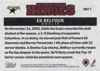 2000-01 Topps Heritage - Heroes #HH17 Ed Belfour Back