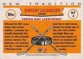 2000-01 Topps Heritage - New Tradition #NT4 Vincent Lecavalier Back