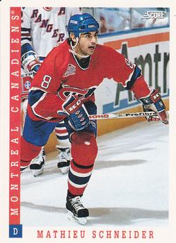 1993-94 Score #18 Mathieu Schneider Front