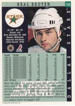 1993-94 Score #166 Neal Broten Back