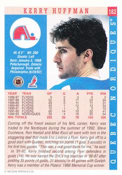 1993-94 Score #182 Kerry Huffman Back