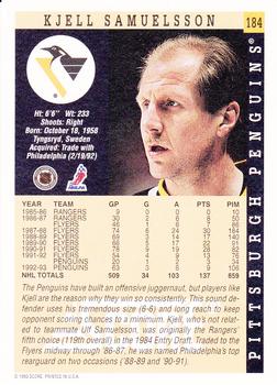 1993-94 Score #184 Kjell Samuelsson Back
