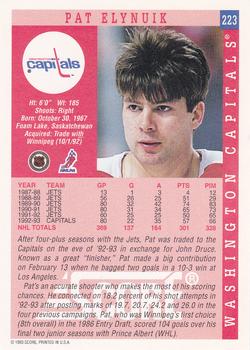 1993-94 Score #223 Pat Elynuik Back