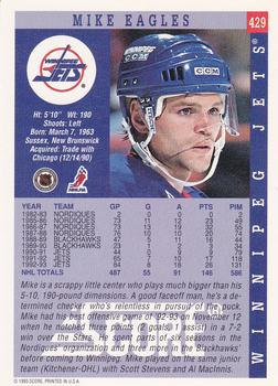 1993-94 Score #429 Mike Eagles Back