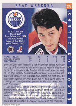 1993-94 Score #438 Brad Werenka Back