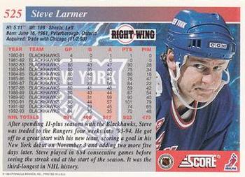 1993-94 Score #525 Steve Larmer Back