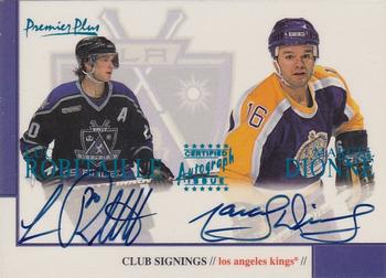 2000-01 Topps Premier Plus - Club Signings #CS-COMBO-3 Luc Robitaille / Marcel Dionne Front