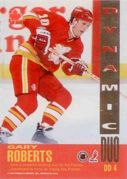 1993-94 Score Canadian - Dynamic Duos Canadian #DD 4 Joe Nieuwendyk / Gary Roberts Back