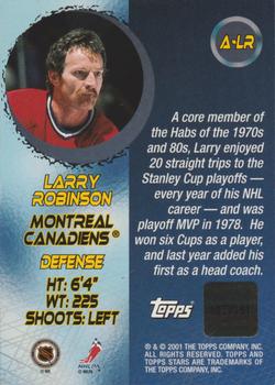 2000-01 Topps Stars - Autographs #A-LR Larry Robinson Back