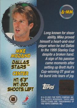 2000-01 Topps Stars - Autographs #A-MM Mike Modano Back