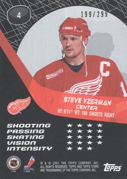 2000-01 Topps Stars - Blue #4 Steve Yzerman Back