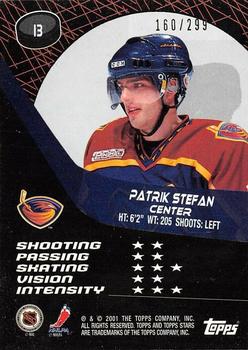 2000-01 Topps Stars - Blue #13 Patrik Stefan Back