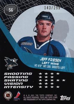 2000-01 Topps Stars - Blue #56 Jeff Friesen Back