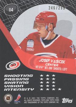 2000-01 Topps Stars - Blue #114 Josef Vasicek Back