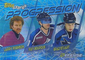 2000-01 Topps Stars - Progression #P8 Larry Robinson / Ray Bourque / Brad Stuart Front