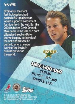 2000-01 Topps Stars - Walk of Fame #WF5 Mike Modano Back