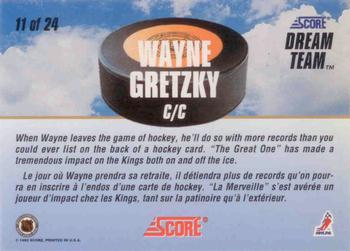 1993-94 Score Canadian - Dream Team #11 Wayne Gretzky Back