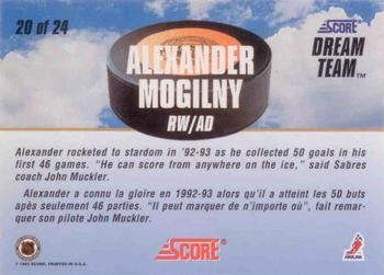 1993-94 Score Canadian - Dream Team #20 Alexander Mogilny Back