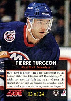 1993-94 Score - The Franchise #12 Pierre Turgeon Back