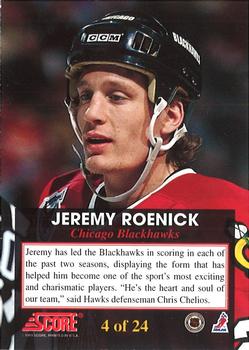 1993-94 Score - The Franchise #4 Jeremy Roenick Back