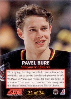 1993-94 Score - The Franchise #22 Pavel Bure Back