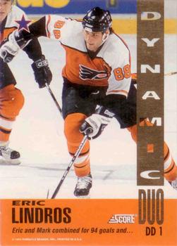 1993-94 Score - Dynamic Duos U.S. #DD 1 Eric Lindros / Mark Recchi Front