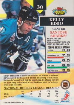 1993-94 Stadium Club #30 Kelly Kisio Back
