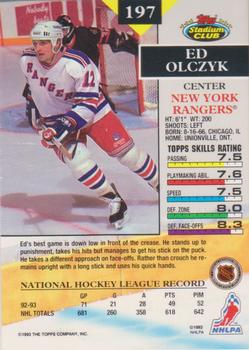 1993-94 Stadium Club #197 Ed Olczyk Back