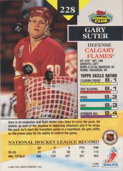 1993-94 Stadium Club #228 Gary Suter Back