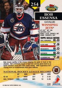1993-94 Stadium Club #254 Bob Essensa Back